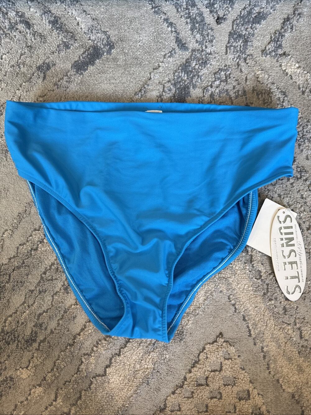 Sunsets Seamless High Waist Caribbean Blue Bikini Bottoms X-large